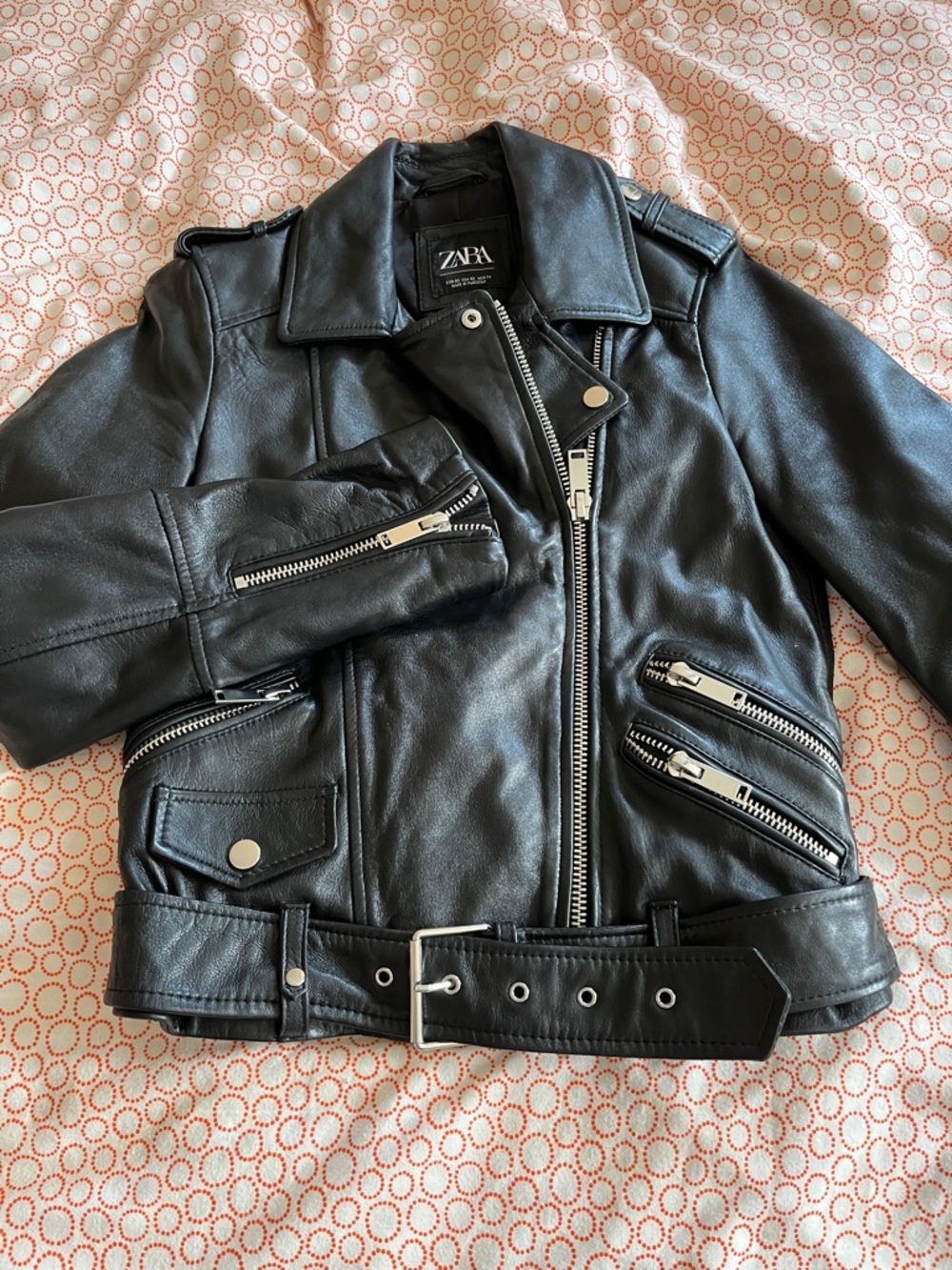 Zara women leather jacket